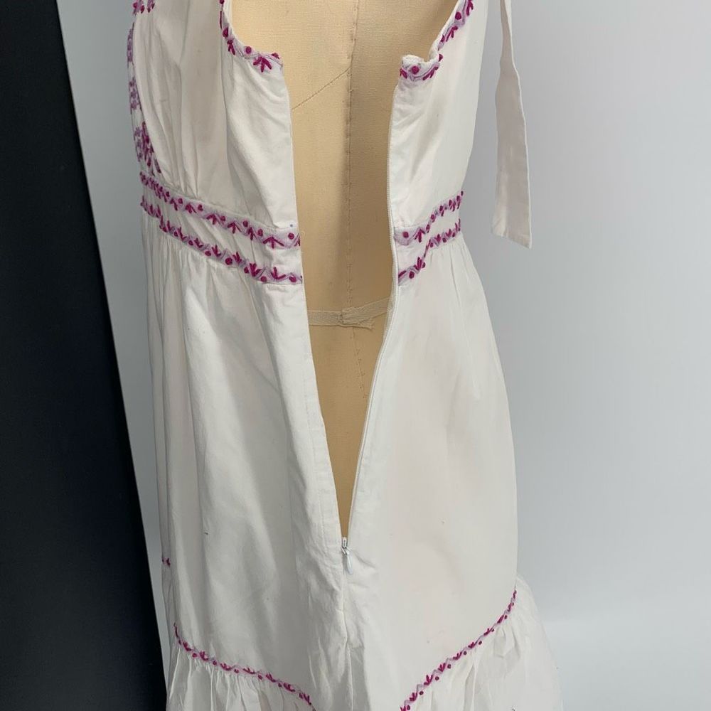 AKEMI KIN ANTHROPOLOGIE white cotton boho dress sz 10 or m - Picture 5 of 7